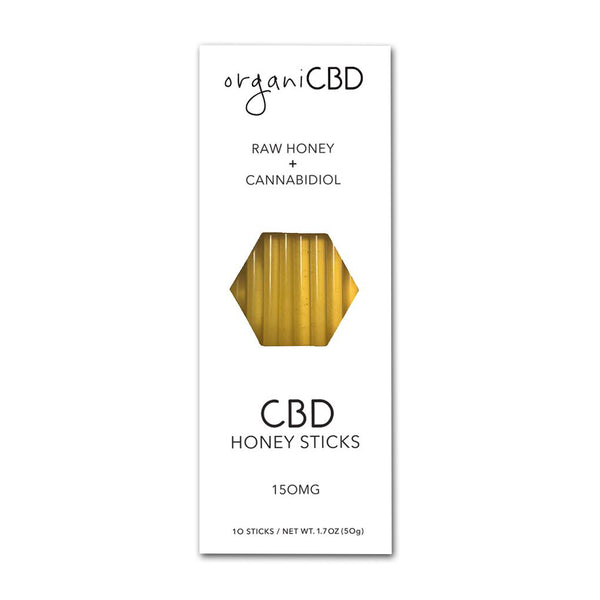 CBD Honey sticks retail packaging.