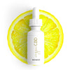 CBD Oil with lemon background